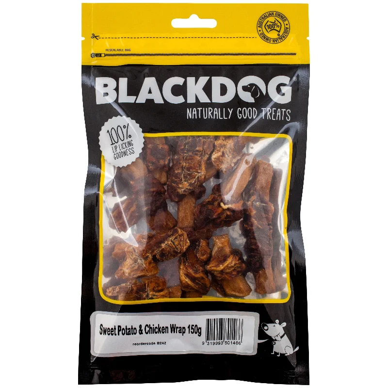 Blackdog Sweet Potato and Chicken Wraps Dog Treats 150g