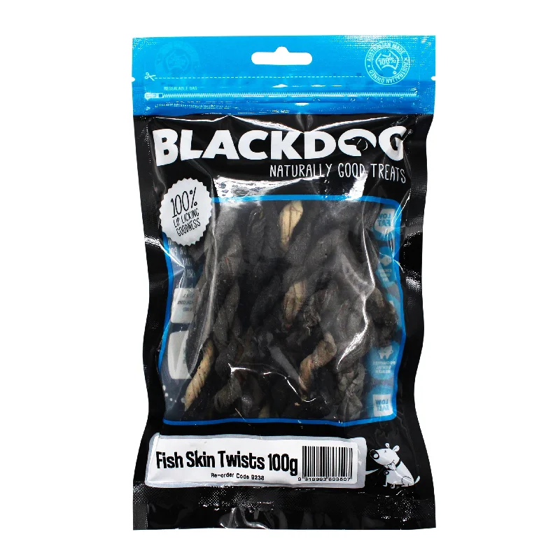 Blackdog Fish Skin Twists Dog Treats 100g