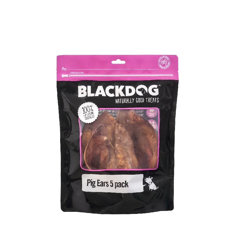 Blackdog Pig Ears Dog Treats 5 Pack