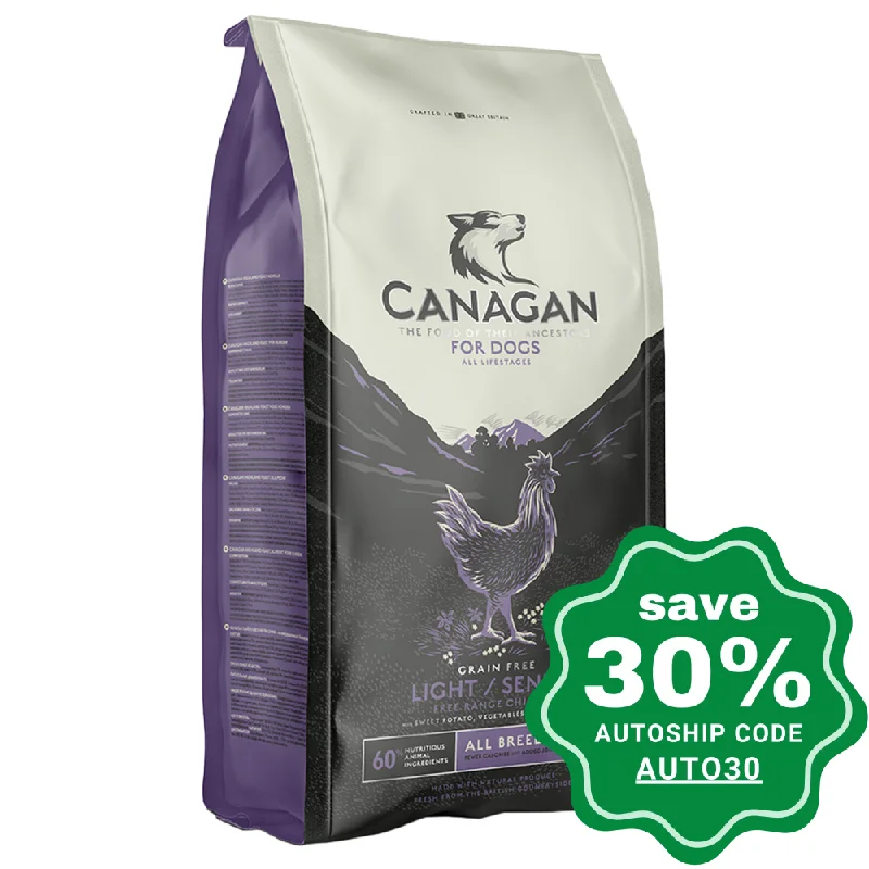 Canagan - Grain Free Dry Dog Food - Light/Senior Free-Run Chicken - 2KG (Min 2 Packs)