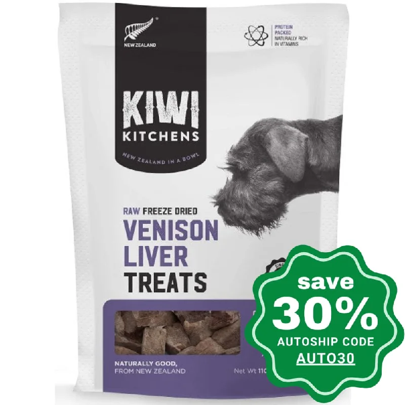 Kiwi Kitchens - Freeze-Dried Dog Treats - Venison Liver - 110G