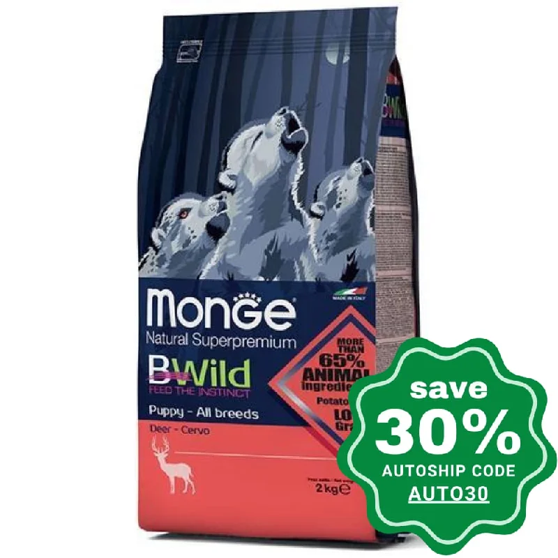 Monge - BWild All Breeds Puppy Dry Dog Food - Wild Deer - 2.5KG (Min. 4 Packs)