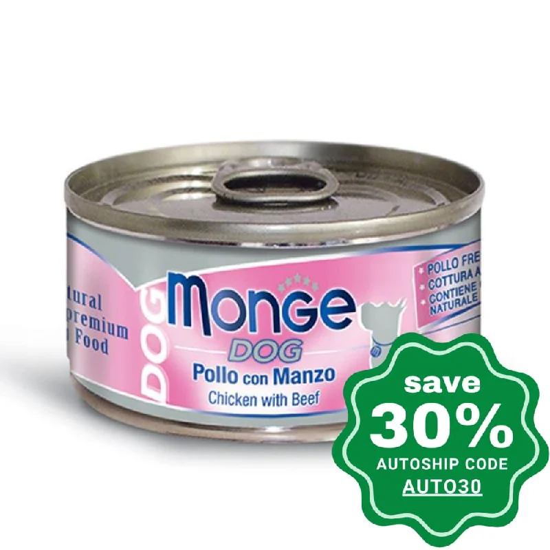 Monge - Chicken with Beef Canned Dog Food - 95G (min. 24 Cans)