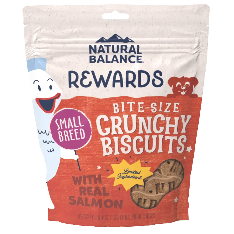 Natural Balance Rewards Bite-Size Crunchy Biscuits Small Breed With Real Salmon Dog Treat