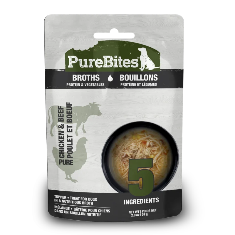 PureBites Chicken, Beef & Vegetables Dog Broth