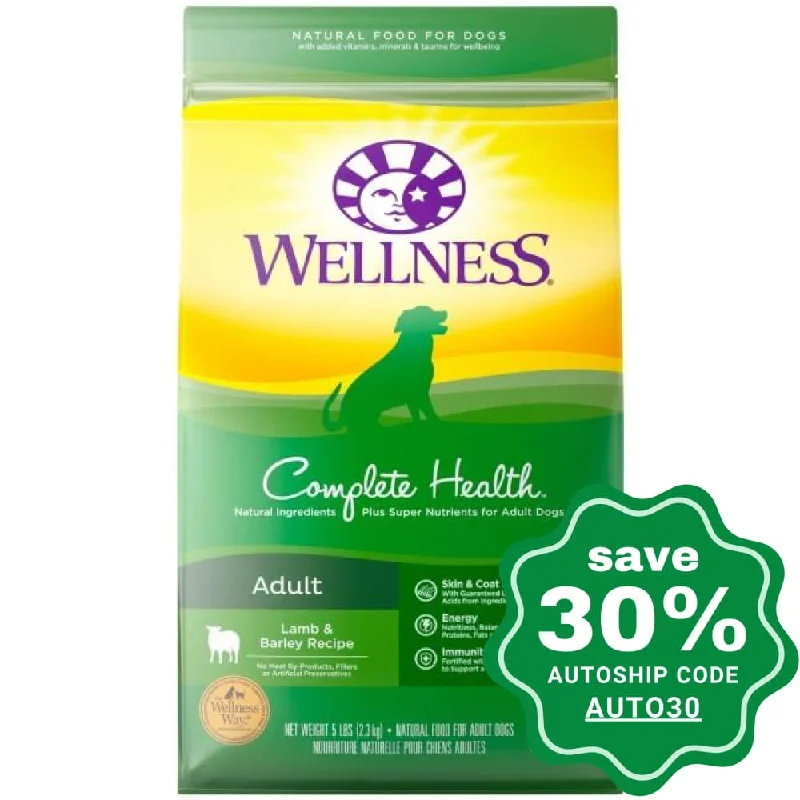 Wellness - Complete Health - Dry Dog Food - Lamb & Barley - 5LB (Min. 3 Packs)