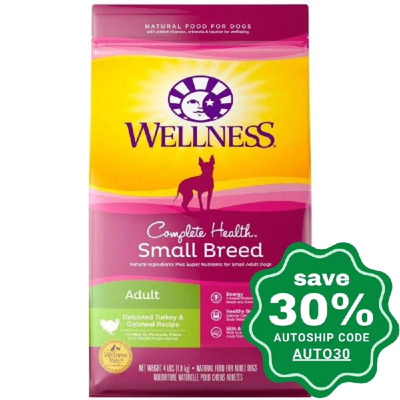 Wellness - Complete Health - Dry Dog Food - Small Breed Deboned Turkey & Oatmeal - 4LB (Min. 3 Packs)