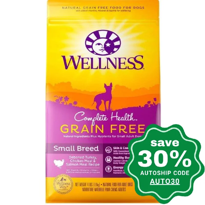 Wellness - Complete Health - Grain Free Dry Dog Food - Small Breed Deboned Turkey, Chicken Meal & Salmon Meal - 11LB