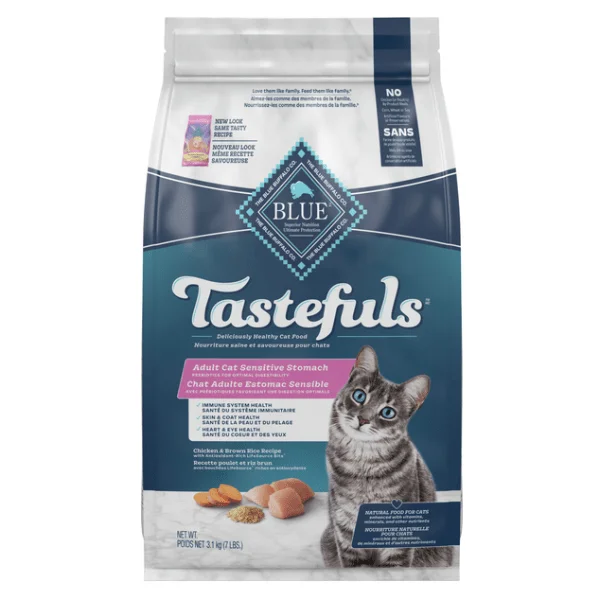 BLUE Tastefuls Sensitive Stomach Chicken & Brown Rice Recipe Dry Cat Food