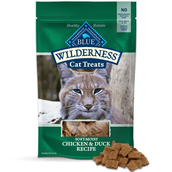 BLUE Wilderness Soft-Moist Cat Treats; Chicken & Duck