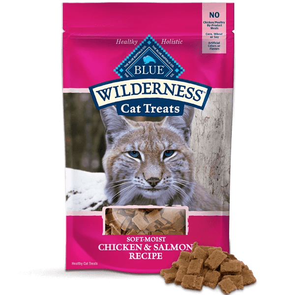 BLUE Wilderness Soft-Moist Cat Treats; Chicken & Salmon