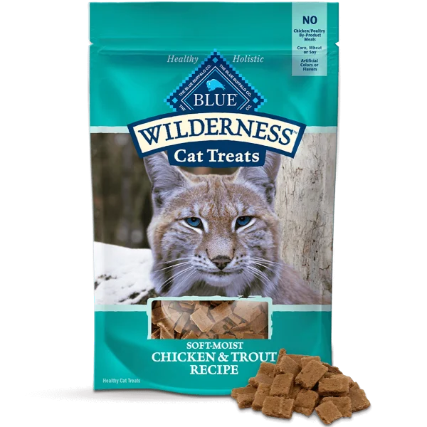 BLUE Wilderness Soft-Moist Cat Treats; Chicken & Trout