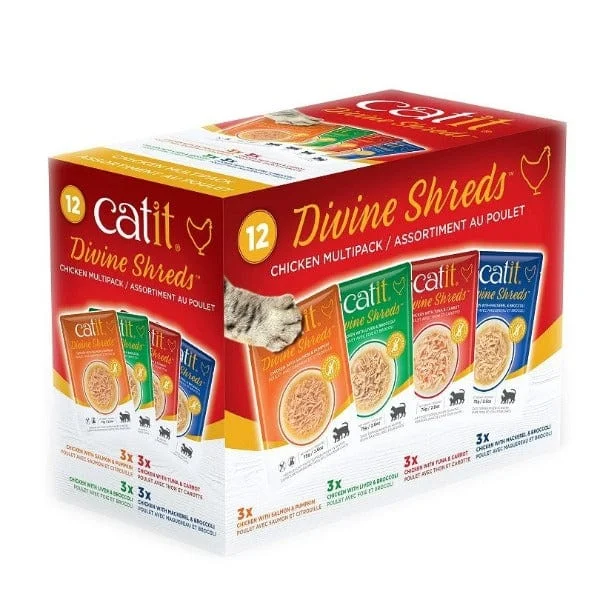 Catit Divine Shreds Chicken Multipack Cat Food Topper