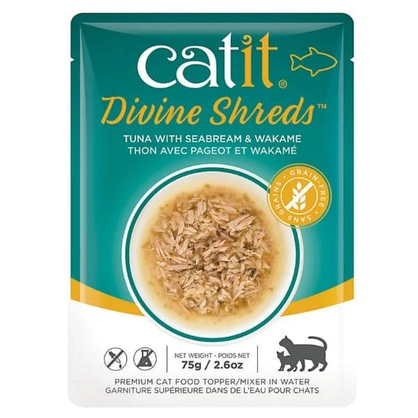 Catit Divine Shreds Tuna with Seabream & Wakame Cat Food Topper