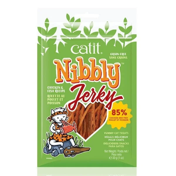 Catit Nibbly Jerky Chicken & Fish Recipe Cat Treats