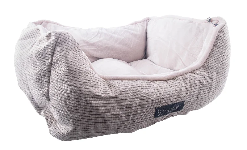 Nandog Gray Microplush Dog Bed