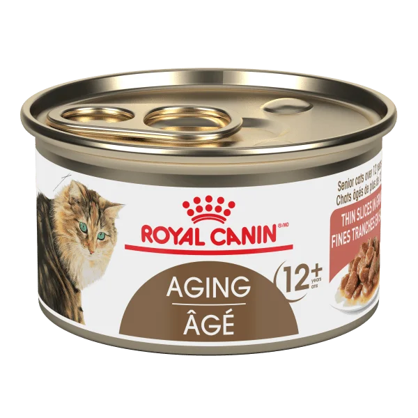 Royal Canin Aging 12+ Thin Slices in Gravy Canned Cat Food, 85g