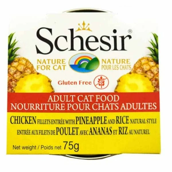 Schesir Chicken Fillets Entrée with Pineapple & Rice Natural Style Adult Wet Cat Food