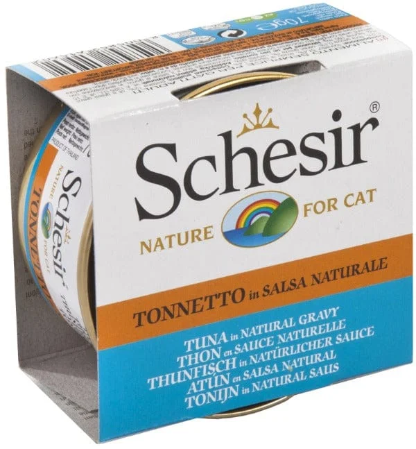 Schesir Tuna Entrée in Natural Gravy Adult Wet Cat Food