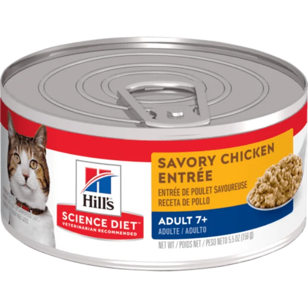 Science Diet Savory Chicken Entree Adult 7+ Canned Cat Food, 5.5oz