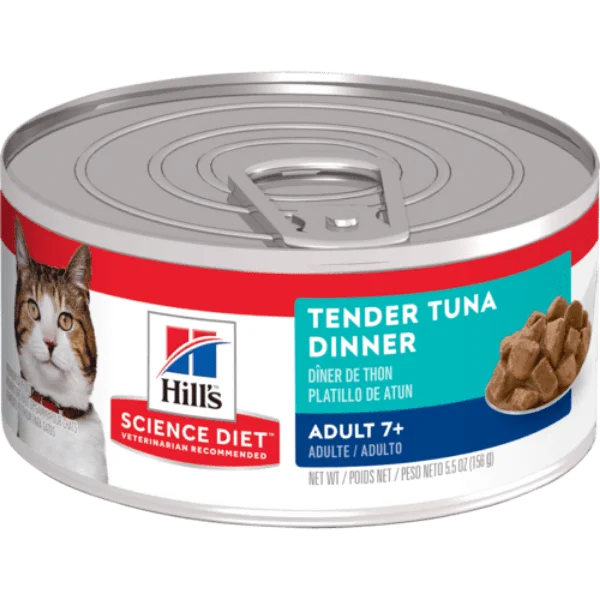 Science Diet Tender Tuna Dinner Adult 7+ Canned Cat Food, 5.5oz