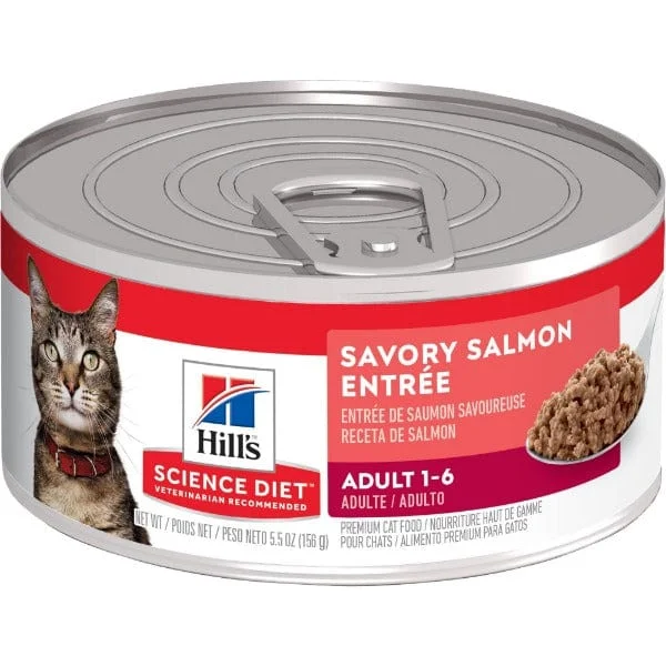 Science Diet Savory Salmon Entree Adult Canned Cat Food, 5.5oz