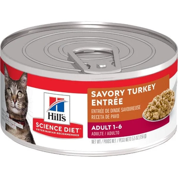 Science Diet Savory Turkey Entree  Adult Canned Cat Food, 5.5oz