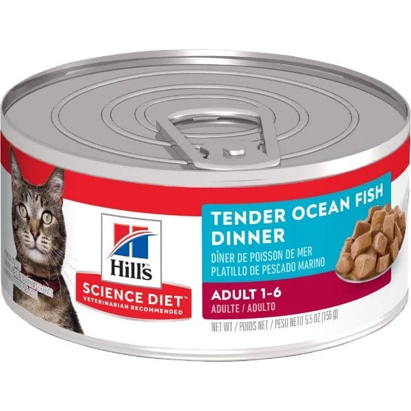 Science Diet Tender Ocean Fish Dinner Adult Canned Cat Food, 5.5oz