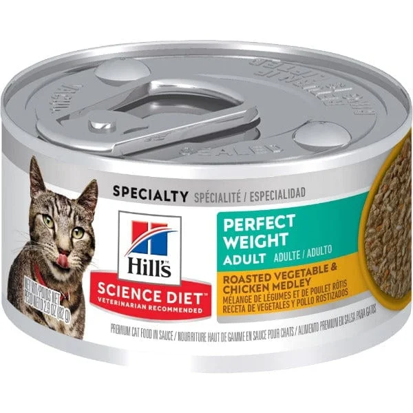 Science Diet Perfect Weight Roasted Vegetable & Chicken Medley Adult Canned Cat Food, 2.9oz