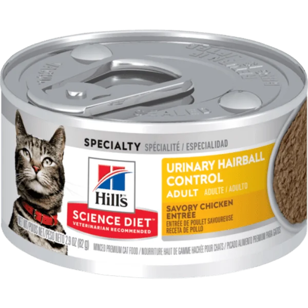 Science Diet Urinary Hairball Control Savory Chicken Entree Adult Canned Cat Food