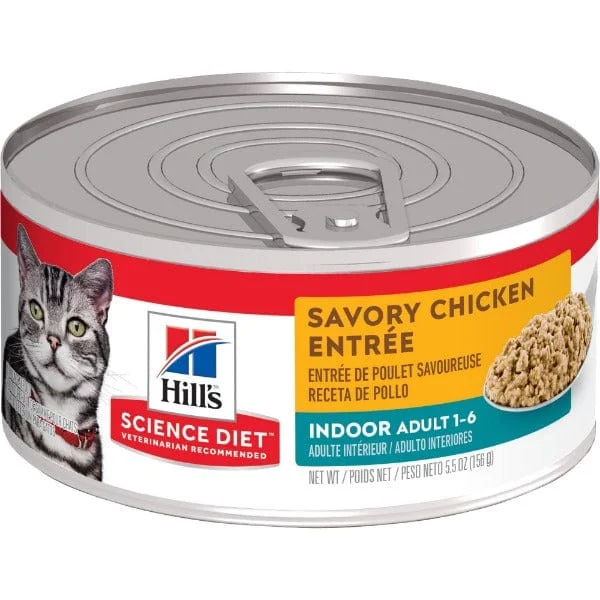 Science Diet Indoor Savory Chicken Entree Adult Canned Cat Food, 5.5oz