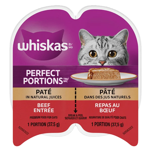 Whiskas Perfect Portions Beef Pâté Wet Cat Food