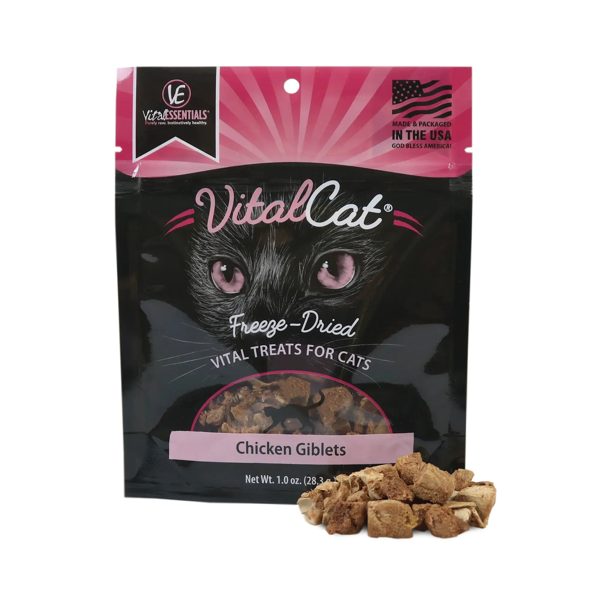 Vital Essentials Freeze-Dried Chicken Giblets Cat Treats 1oz