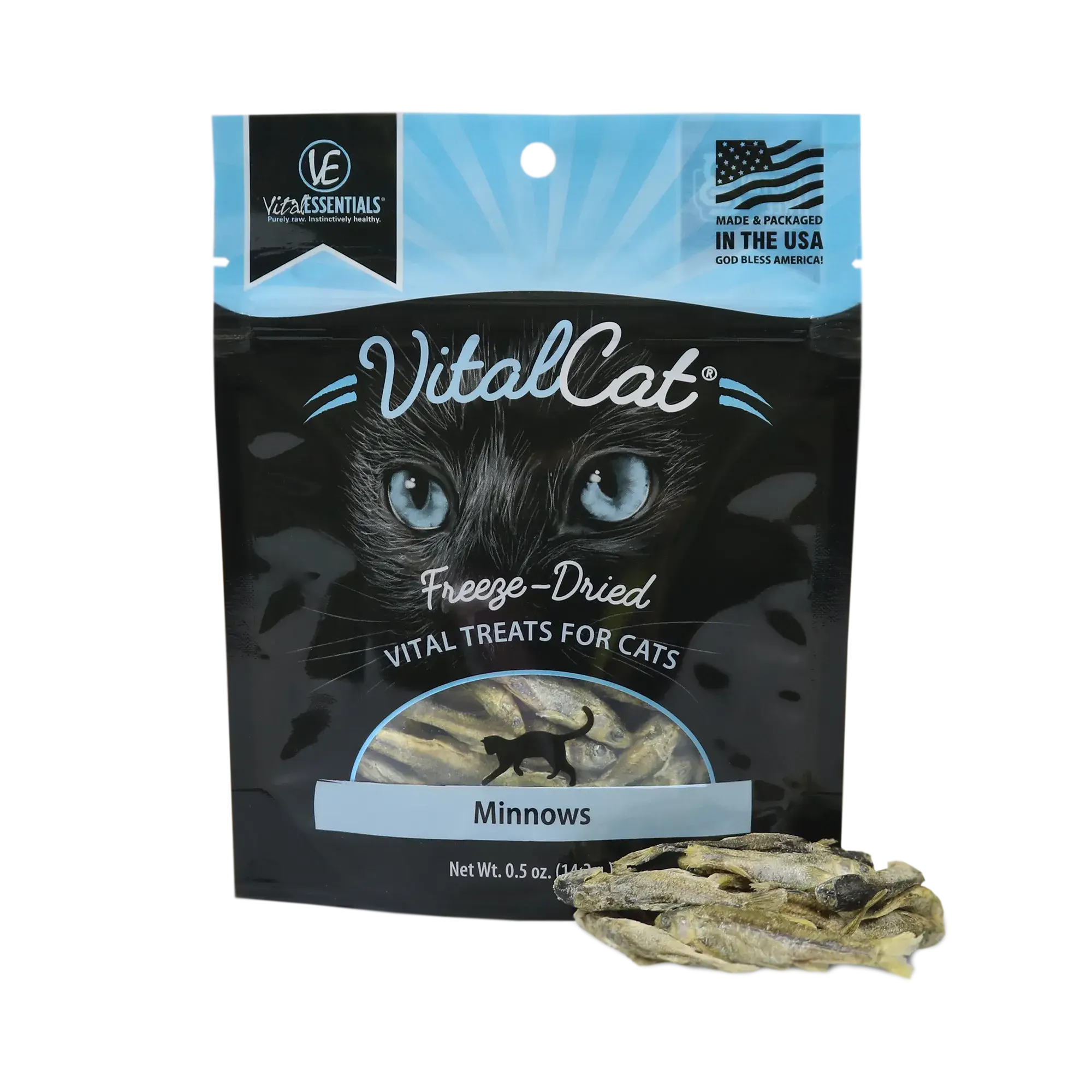 Vital Essentials Freeze-Dried Minnows Cat Treats 0.5 oz