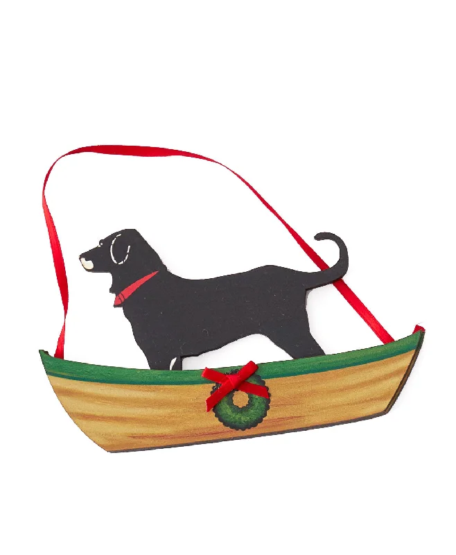 Black Dog in Dory Ornament