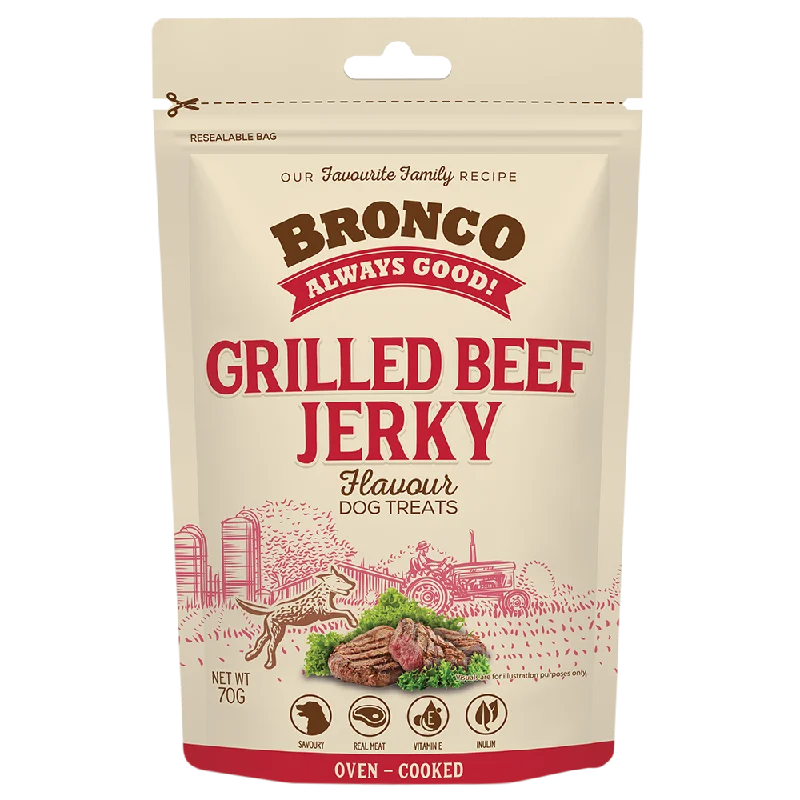 Bronco Dog Jerky Grilled Beef 70g