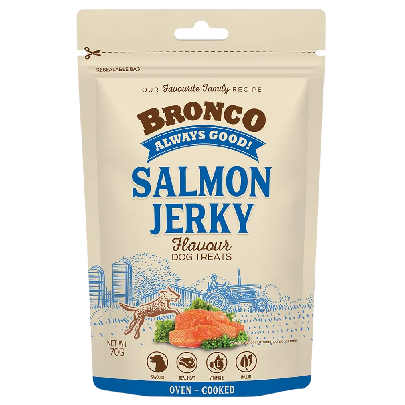 Bronco Dog Jerky Salmon 70g