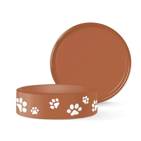 Fringe Paws Small Terra Cotta Bowl