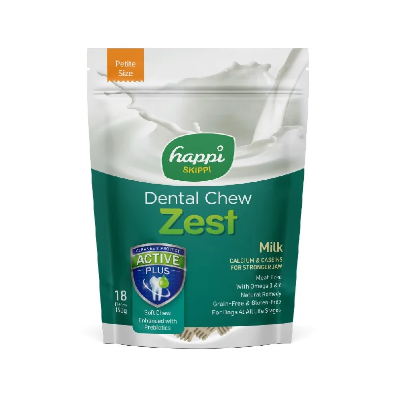 Happi Skippi Dental Chew Zest Milk Petite 150g