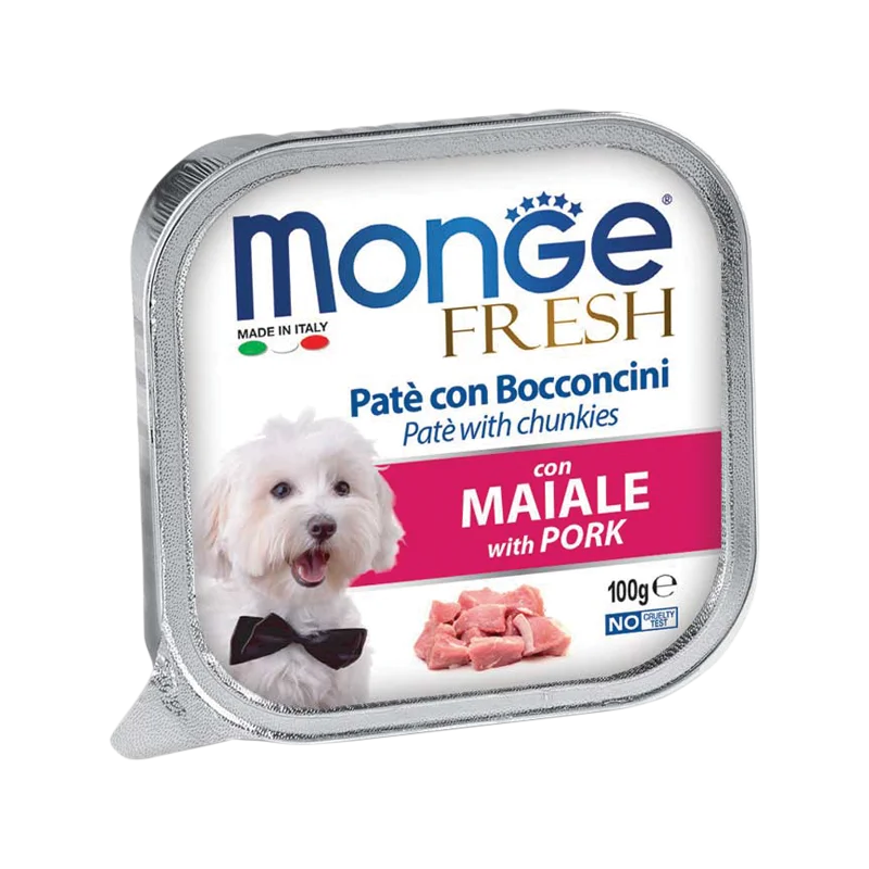 Monge Dog Fresh - Pork Pate with Chunkies 100g