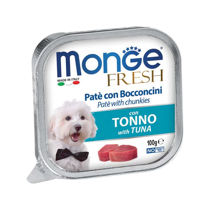 Monge Dog Fresh Tuna Pate with Chunkies 100g