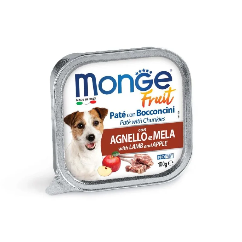 Monge Dog Fruit - Lamb & Apple Pate with Chunkies 100g