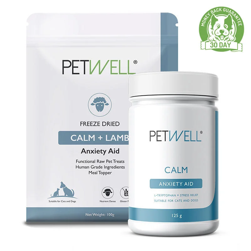 PetWell CALM – Anxiety Aid Supplement + Treat Pack