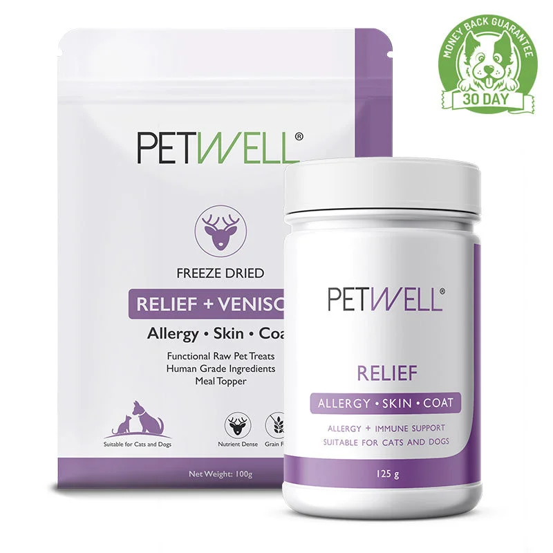 PetWell RELIEF – Allergy Relief Supplement + Treat Pack